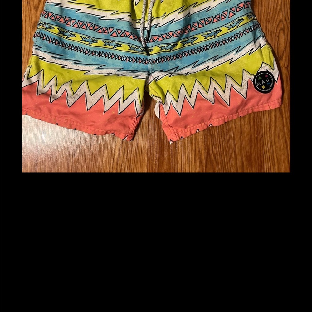 Maui and Sons Multicolor Zigzag Swim Trunks